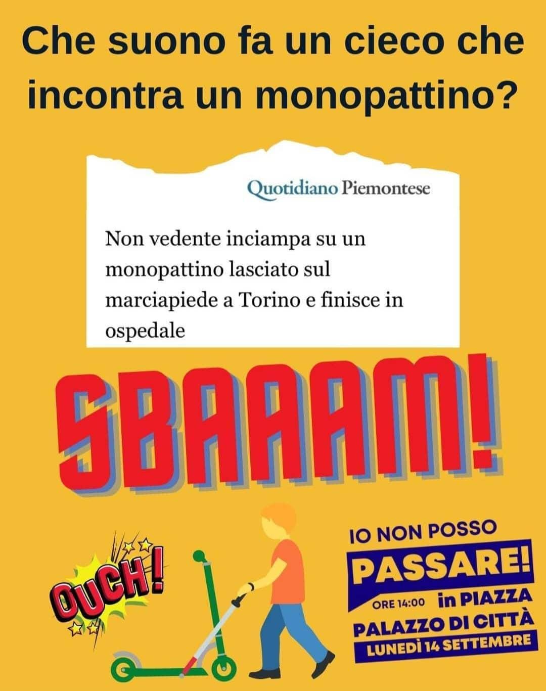 Featured image for “Che suono fa un cieco che incontra un monopattino?”