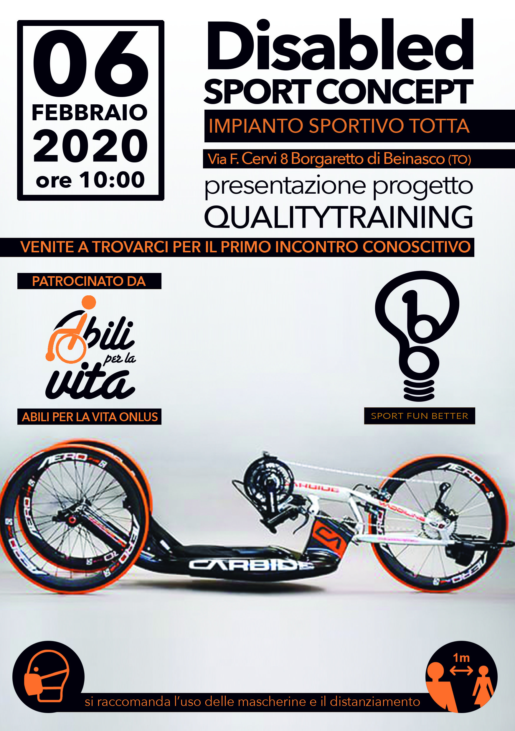 Featured image for “Progetto Quality Training: squadra corse Hand Bike e preparazione atletica per persone con disabilità”