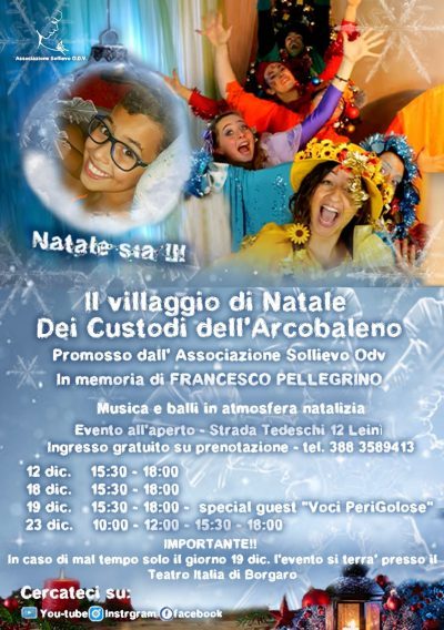 Featured image for “Associazione Sollievo: apre il Villaggio di Natale dei Custodi dell’arcobaleno”